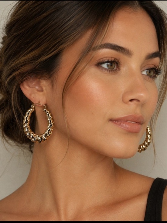 Rumored Jewelry - Hoop Earrings, Gold New